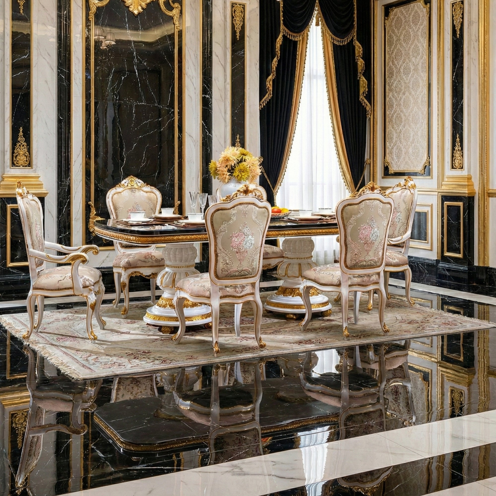 The VITTORIA 8 Seater Dining Set