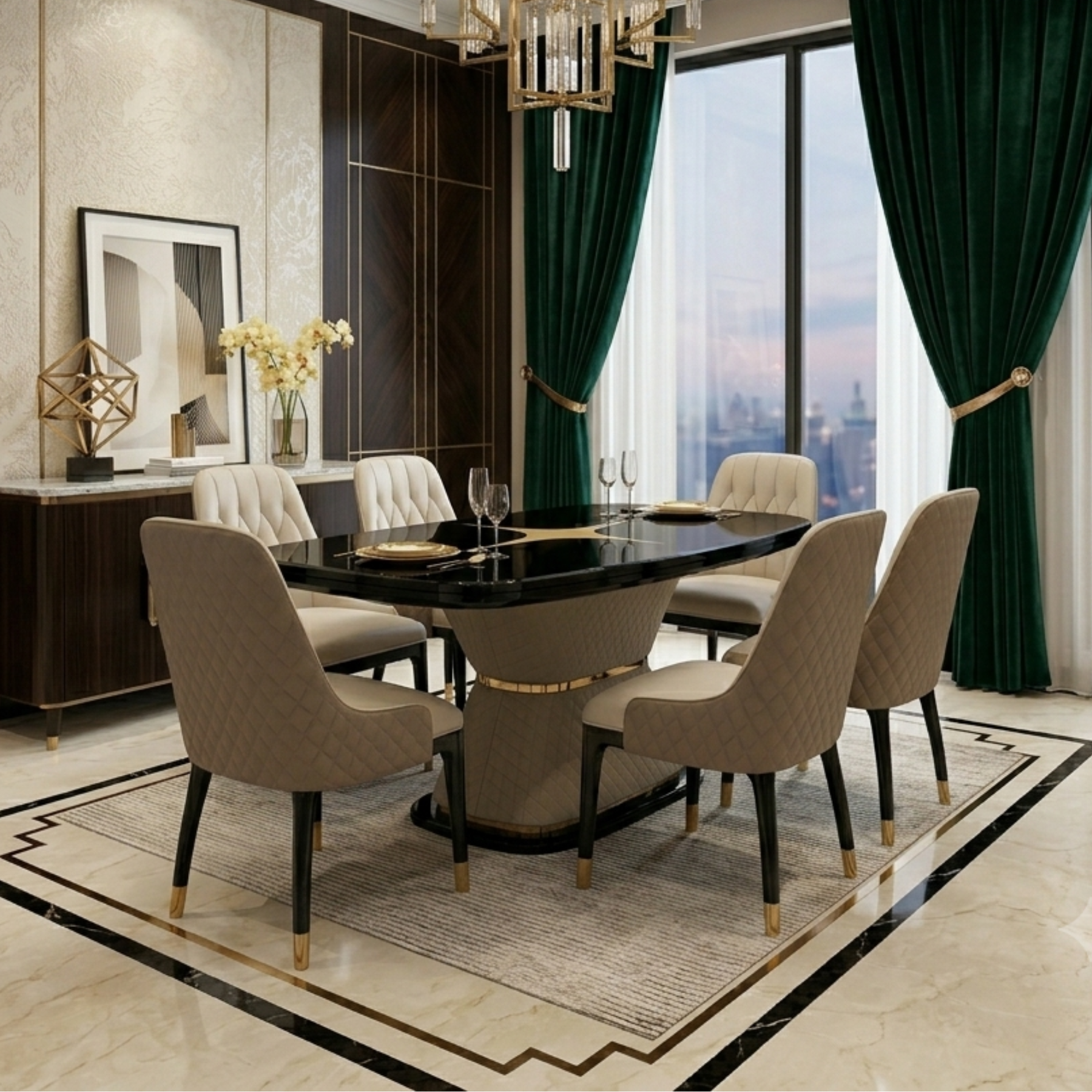 The LUMINA 6 Seater Dining Set