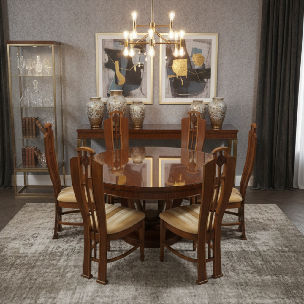 The BELVOIR Round Pedestal Dining Concept