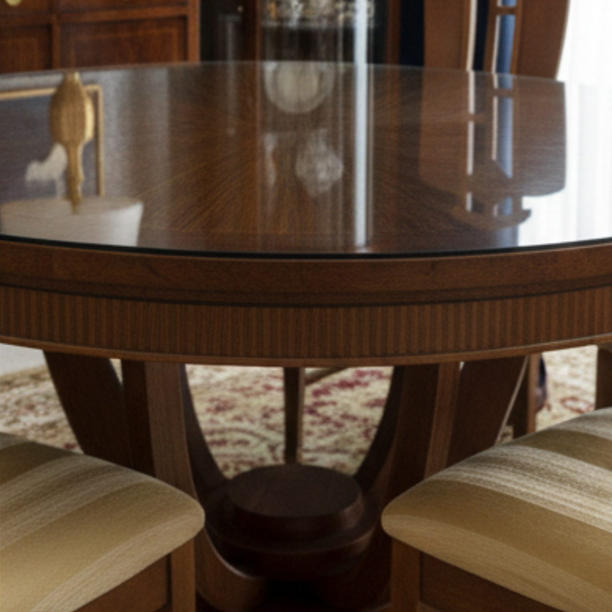 The BELVOIR Round Pedestal Dining Concept