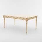 The ALEXANDRA 6 Seater Marble Dining Set