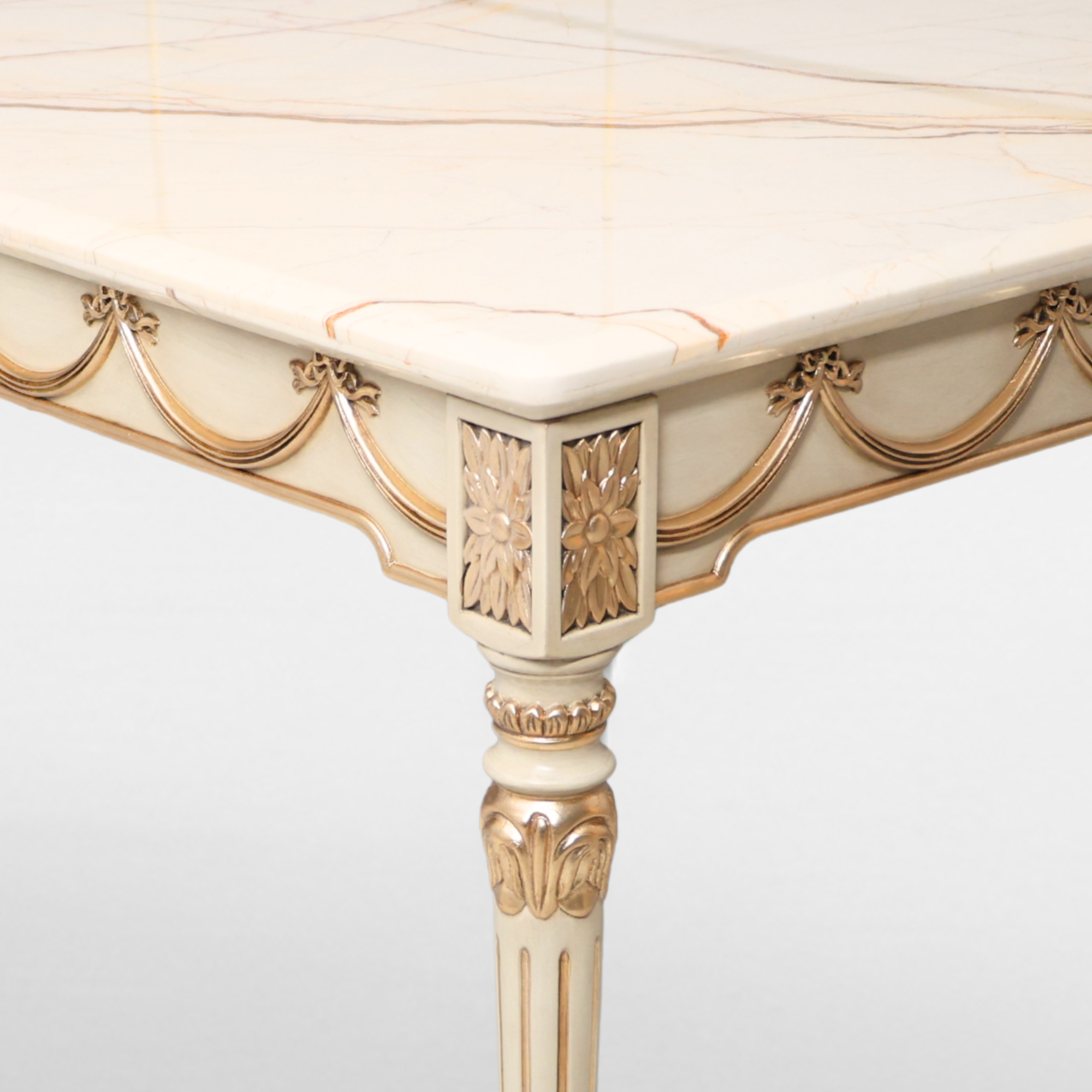 The ALEXANDRA 6 Seater Marble Dining Set