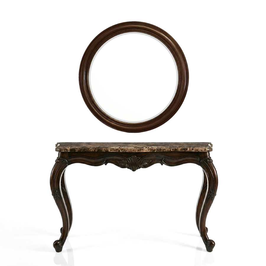 ALESSIA Marble Console Table with Mirror
