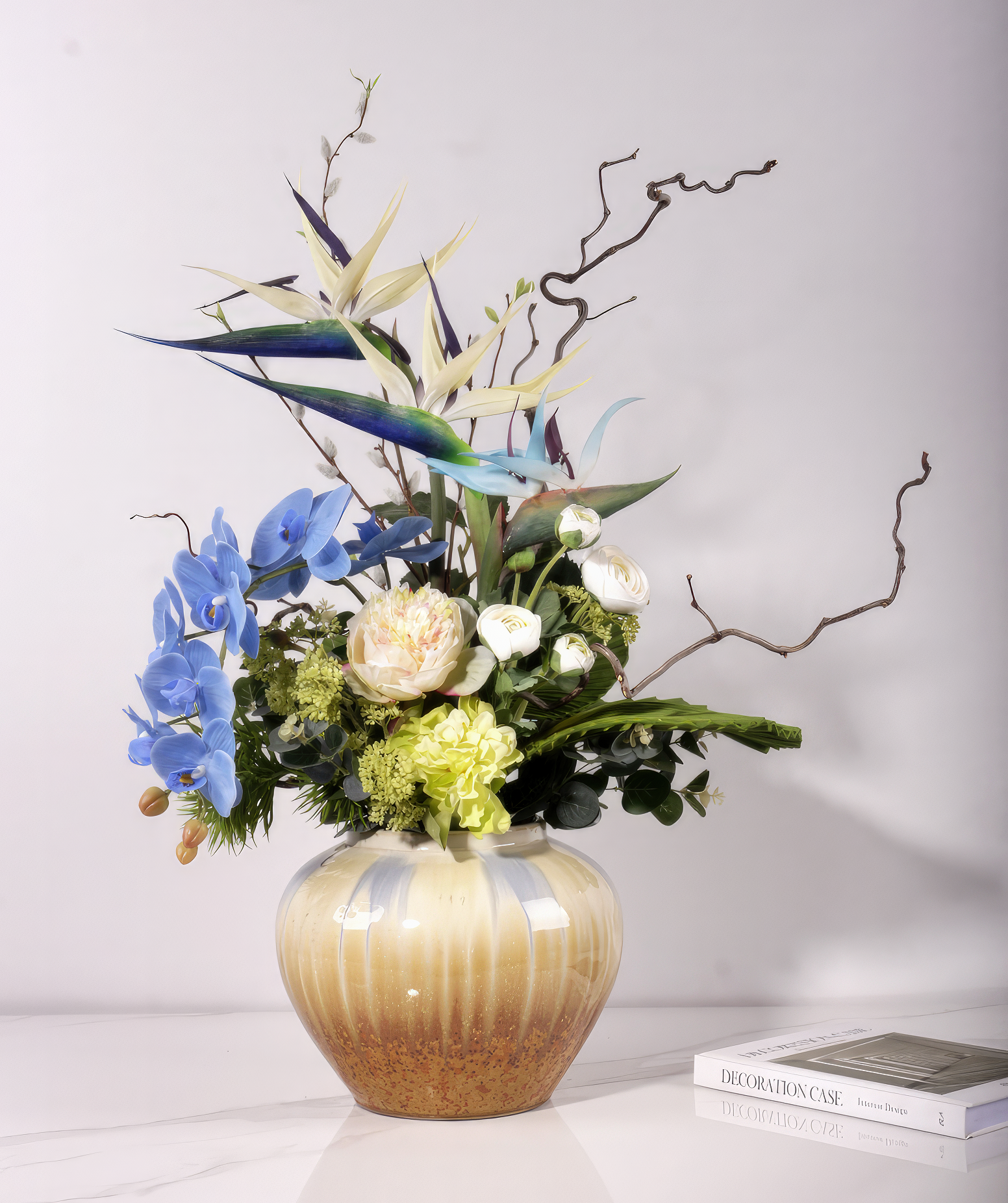 "Emmeline" Floral Arrangement in Golden Sand Ombre