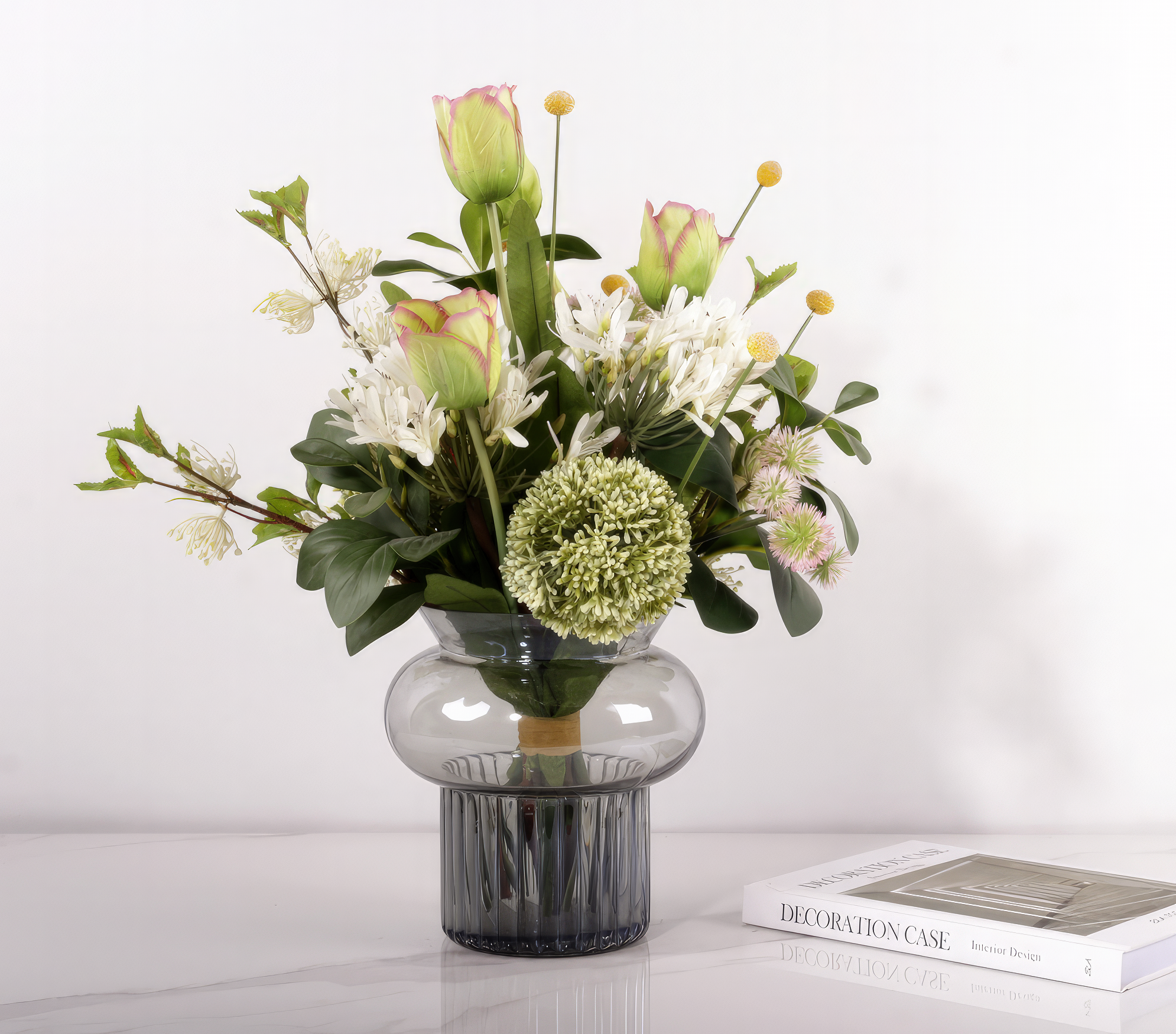 "Eliza" Floral Arrangement in Smokey Grey