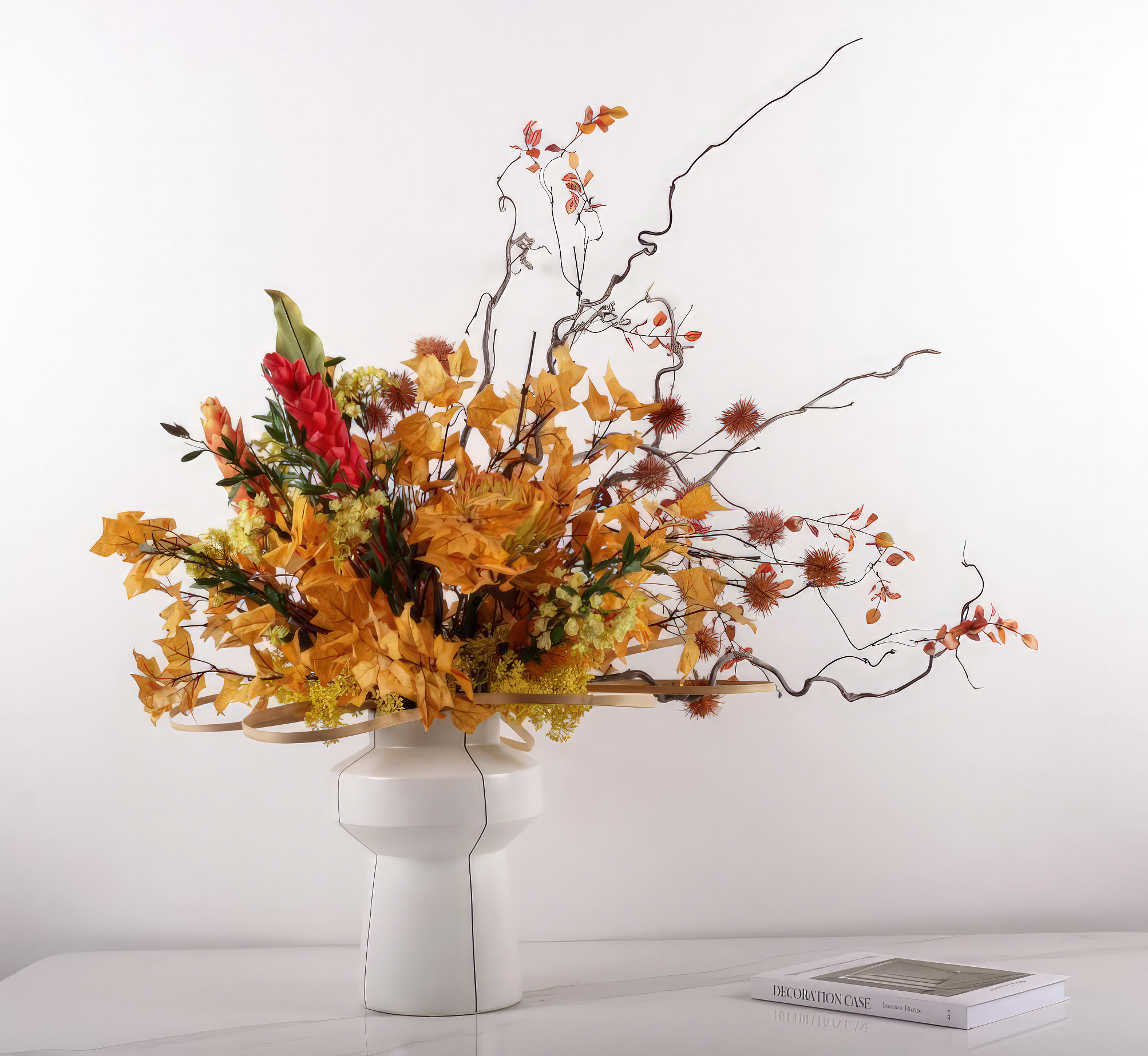 "Reverie" Floral Arrangement in White Vase