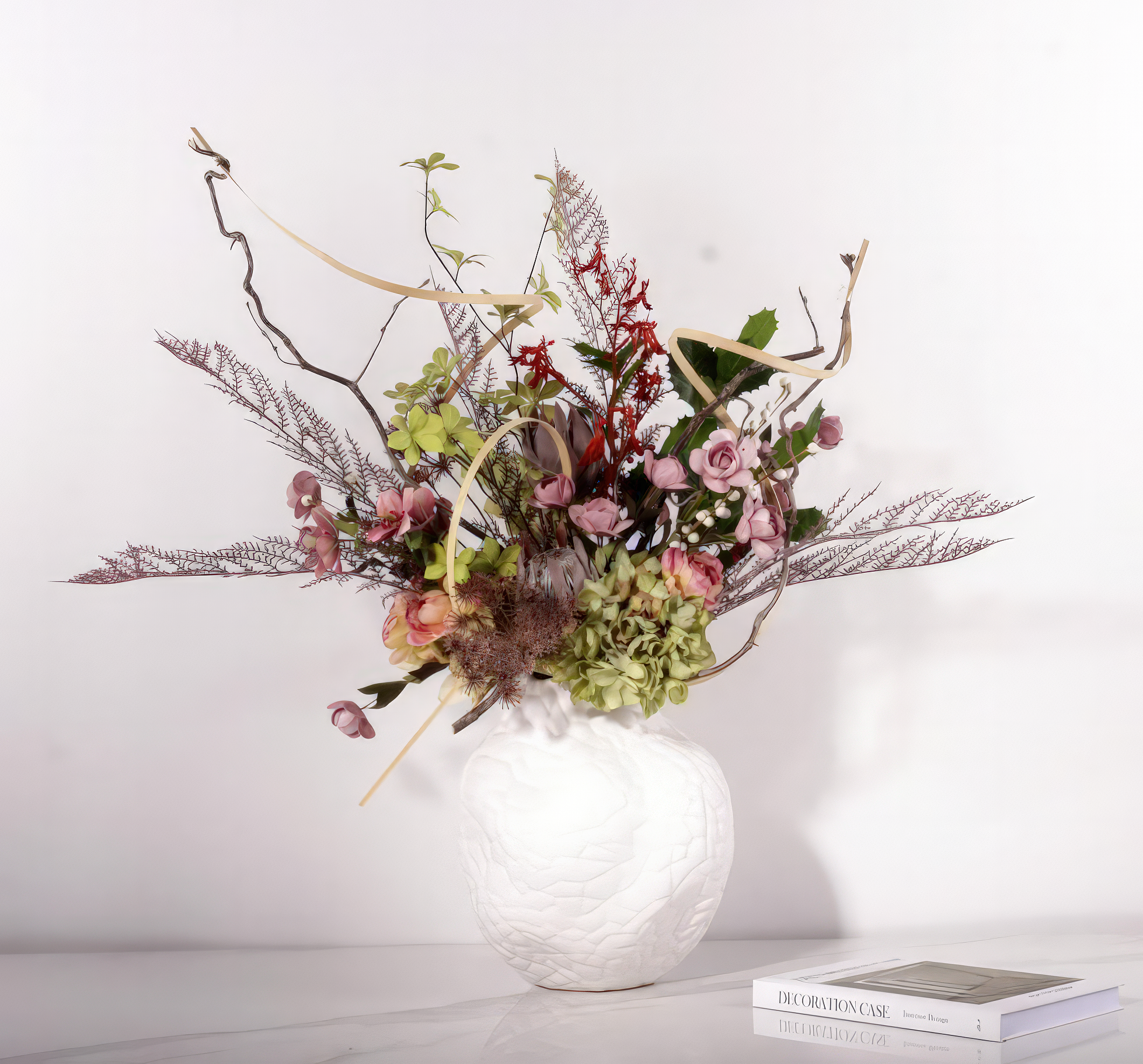 "Genevieve" Floral Arrangement in White Vase