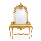 ANASTASIA Marble Console Table with Mirror