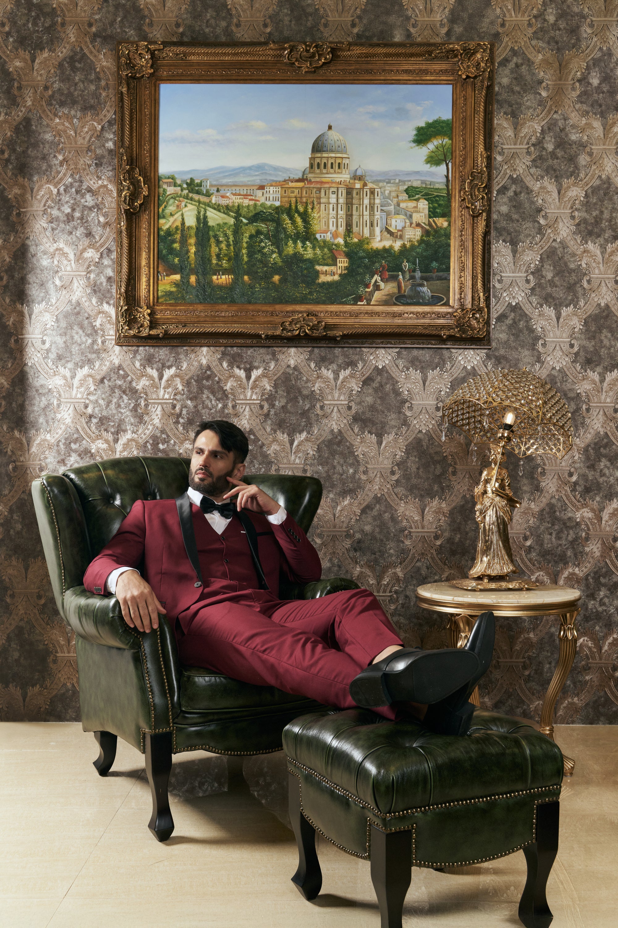 Churchill Wingchair + Stool by Emperor Palace™