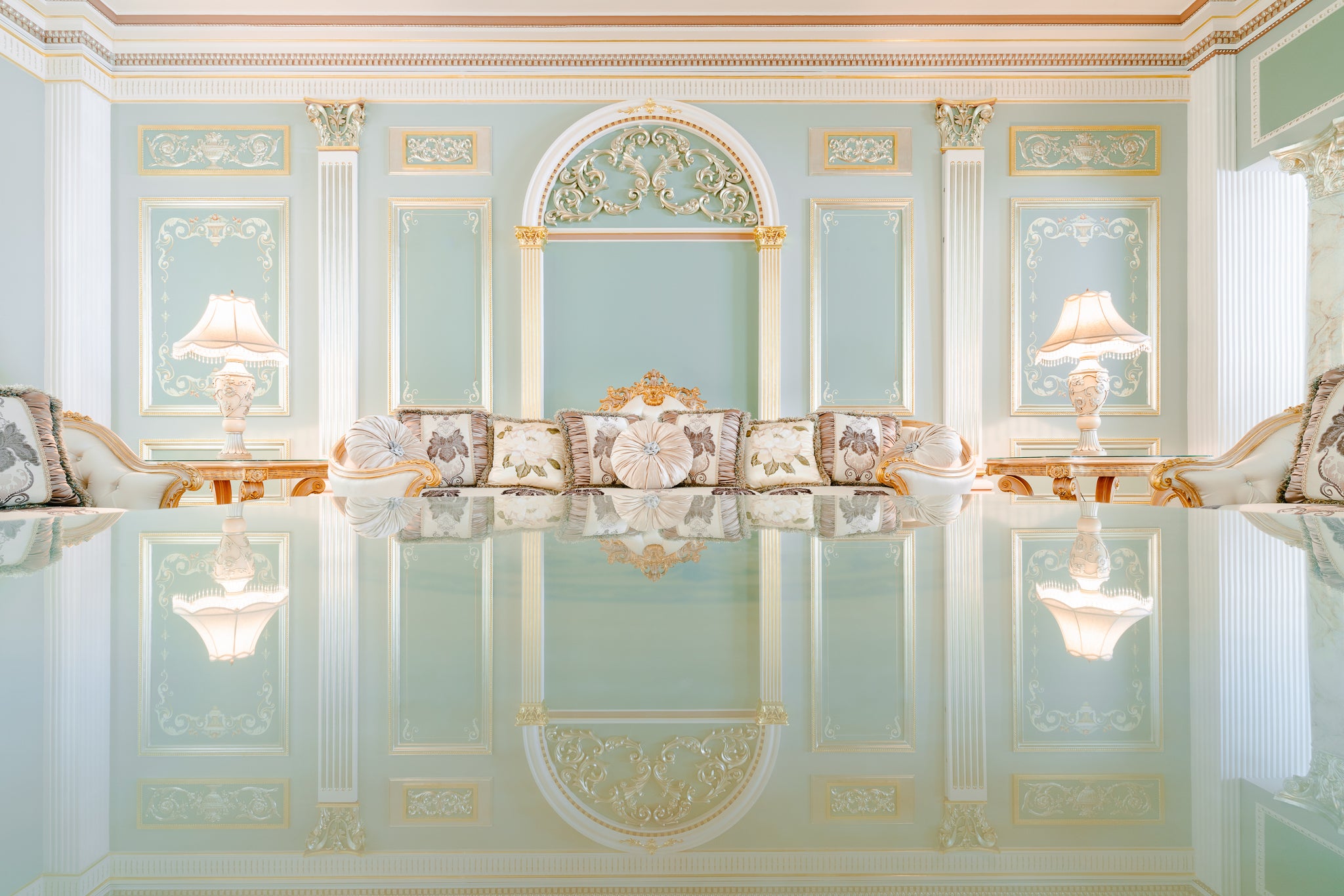 Louis XVI 1+1+2+4 Seater Sofa Set by Emperor Palace™