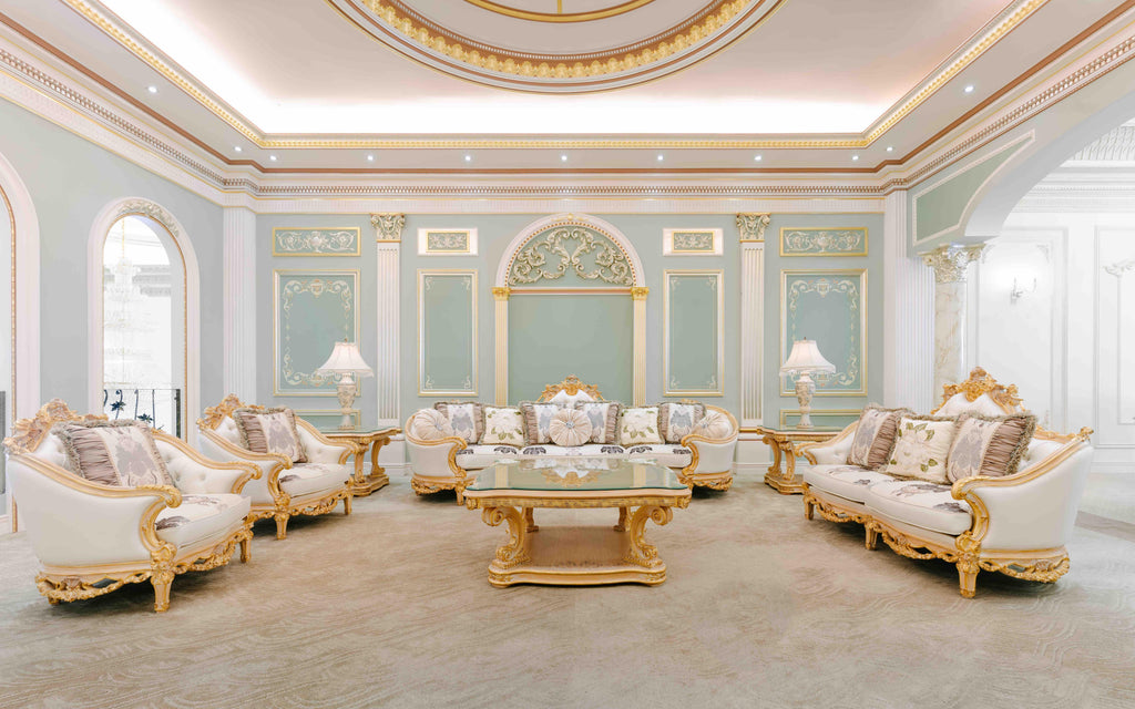 Louis XVI 1+1+2+4 Seater Sofa Set by Emperor Palace™