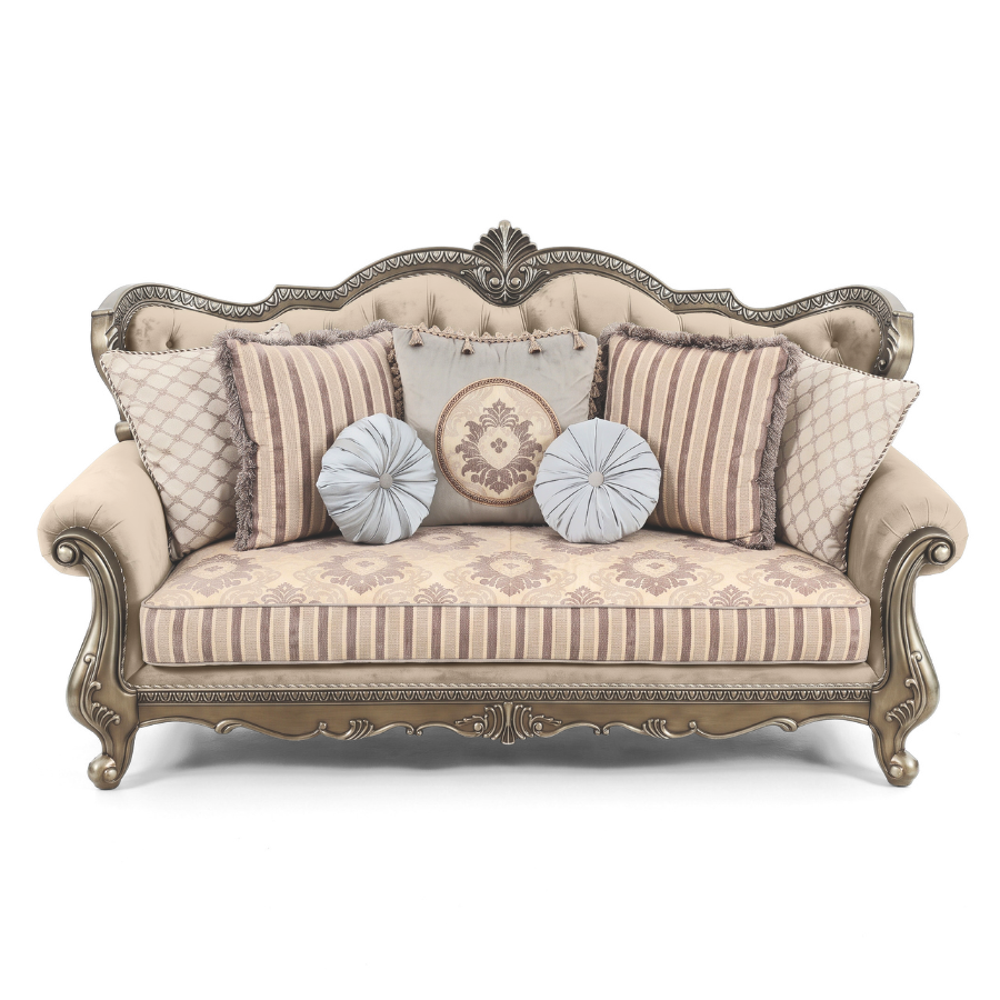 The MYRCELLA Victorian Living Room Concept with Marble Tabletop