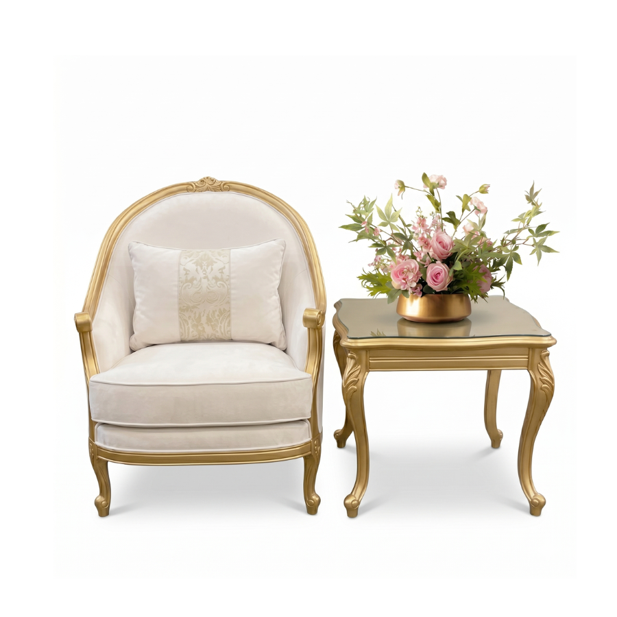 SOVRANO Armchair + Side Table