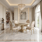 Amelie Majestic Marble 1+6 Dining Set