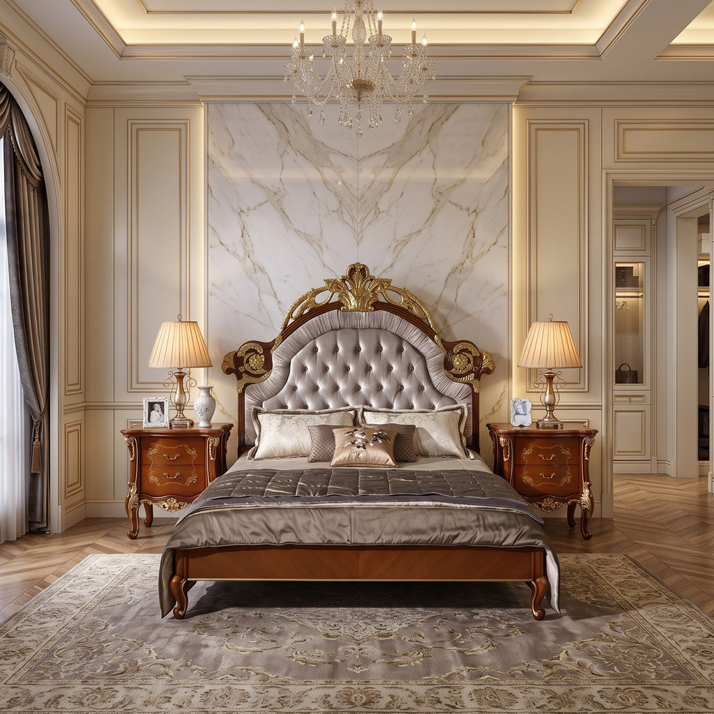 The ISADORA King-sized Bed + 2 Side Tables