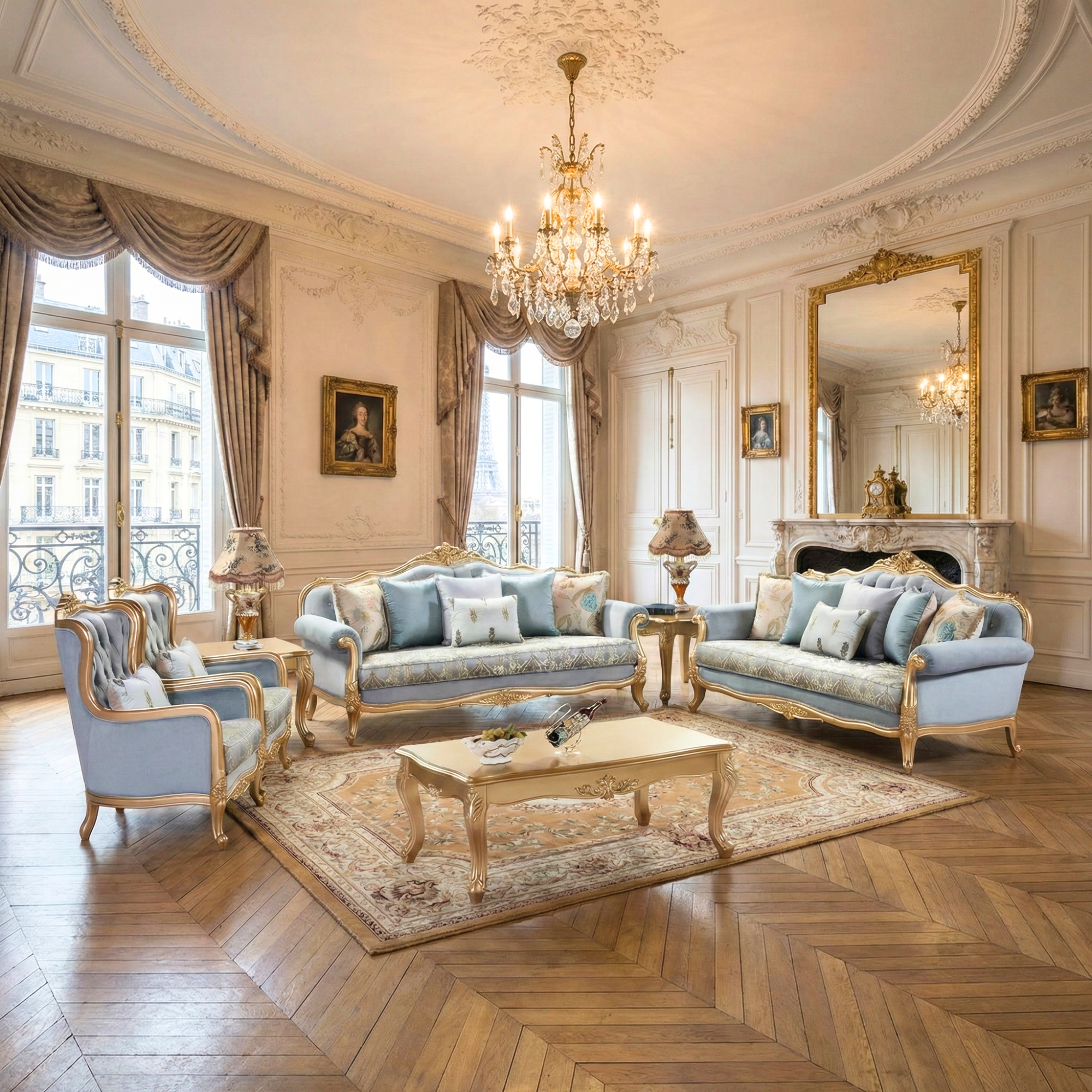 The LAURETTA 1+1+3+4 Seater Sofa Set