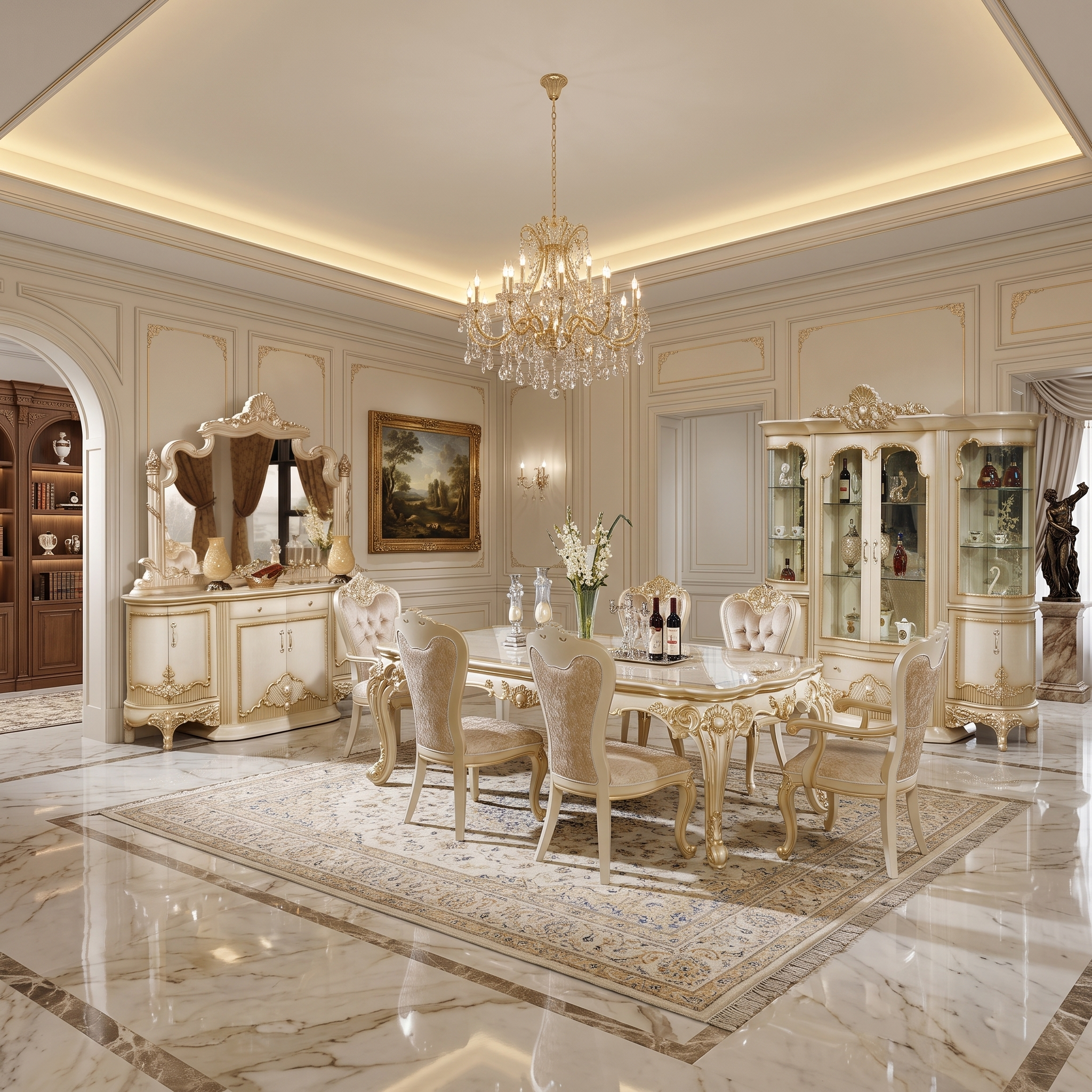 The LORETO 8 Seater Dining Set