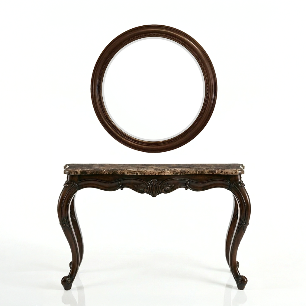 ALESSIA Marble Console Table with Mirror