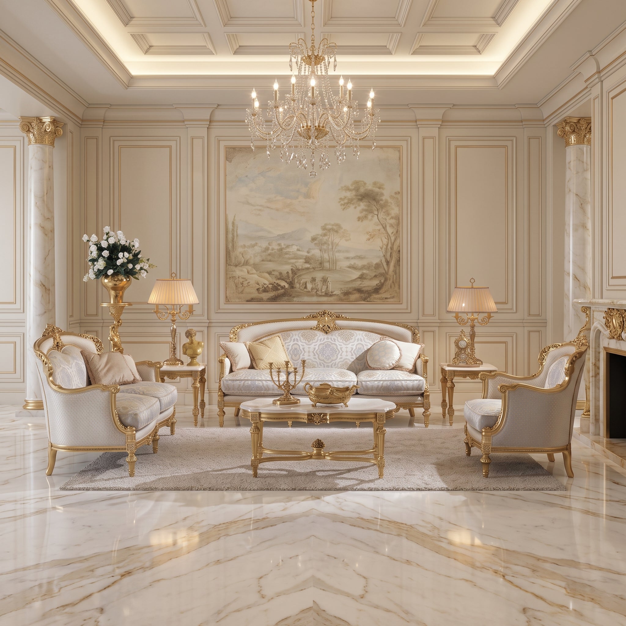 The MICHELANGELO Italian Sofa Set by Fratelli Origgi